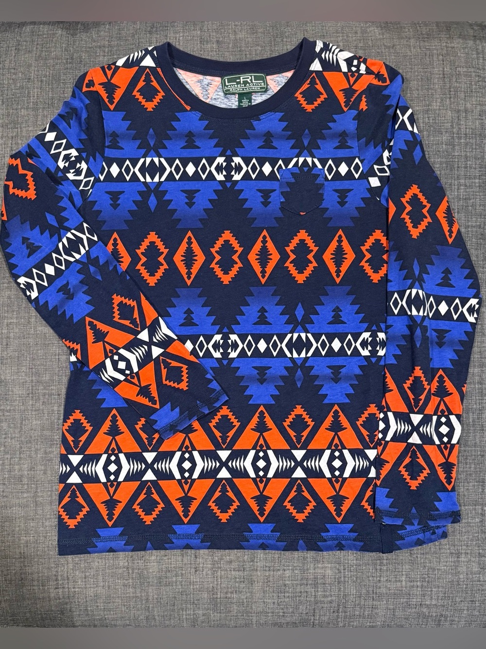 Ralph Lauren Aztec Long Sleeve Tee